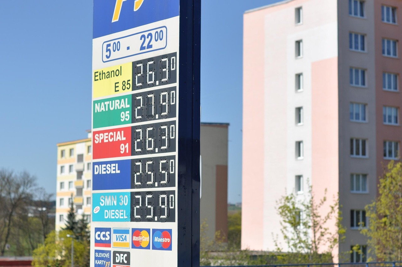 Prezzo della benzina con grafico che mostra l'andamento e la soglia sorprendente.